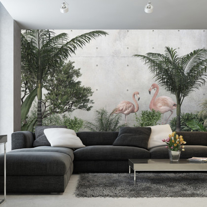 Fototapeta Tropical Trees And Leaves For Digital Printing Wallpaper, Custom Design Wallpaper - 3D