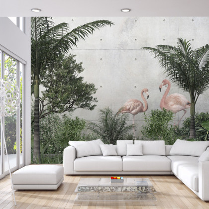Fototapeta Tropical Trees And Leaves For Digital Printing Wallpaper, Custom Design Wallpaper - 3D