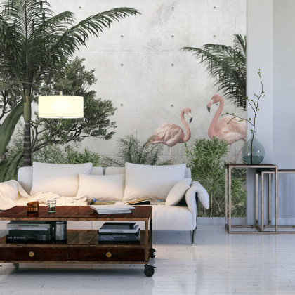 Fototapeta Tropical Trees And Leaves For Digital Printing Wallpaper, Custom Design Wallpaper - 3D
