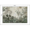 Fototapeta Tropical Trees And Leaves Wallpaper Design In Foggy Forest - 3D