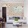 Fototapeta Animals World Map For Kids Wallpaper Design