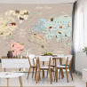 Fototapeta Animals World Map For Kids Wallpaper Design