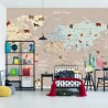 Fototapeta Animals World Map For Kids Wallpaper Design