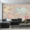 Fototapeta Animals World Map For Kids Wallpaper Design