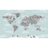 Fototapeta Animals World Map For Kids Wallpaper Design