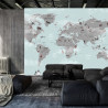 Fototapeta Animals World Map For Kids Wallpaper Design