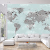 Fototapeta Animals World Map For Kids Wallpaper Design