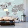 Fototapeta Animals World Map For Kids Wallpaper Design