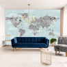 Fototapeta Animals World Map For Kids Wallpaper Design