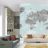 Fototapeta Animals World Map For Kids Wallpaper Design