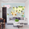 Fototapeta Animals World Map For Kids Wallpaper Design