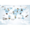 Fototapeta Animals World Map For Kids Wallpaper Design