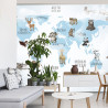Fototapeta Animals World Map For Kids Wallpaper Design
