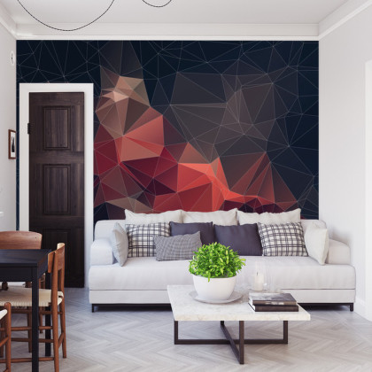Fototapeta Abstract Retro Colortriangle Background,