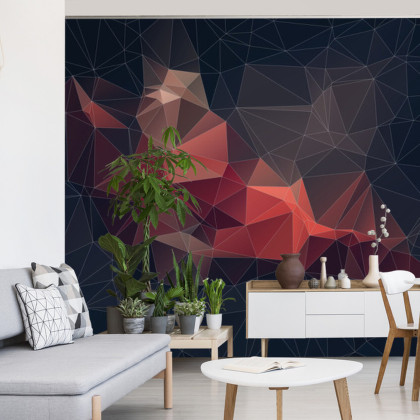 Fototapeta Abstract Retro Colortriangle Background,