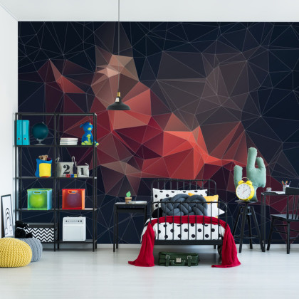 Fototapeta Abstract Retro Colortriangle Background,