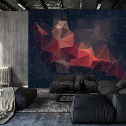 Fototapeta Abstract Retro Colortriangle Background,