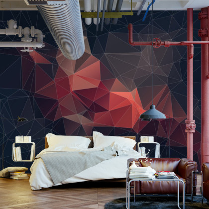 Fototapeta Abstract Retro Colortriangle Background,