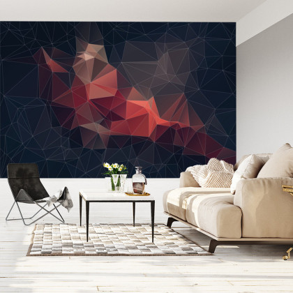 Fototapeta Abstract Retro Colortriangle Background,