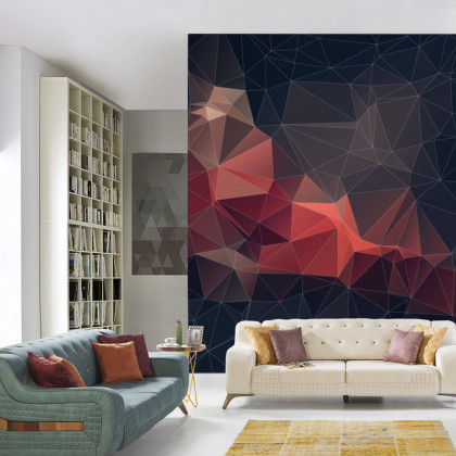 Fototapeta Abstract Retro Colortriangle Background,