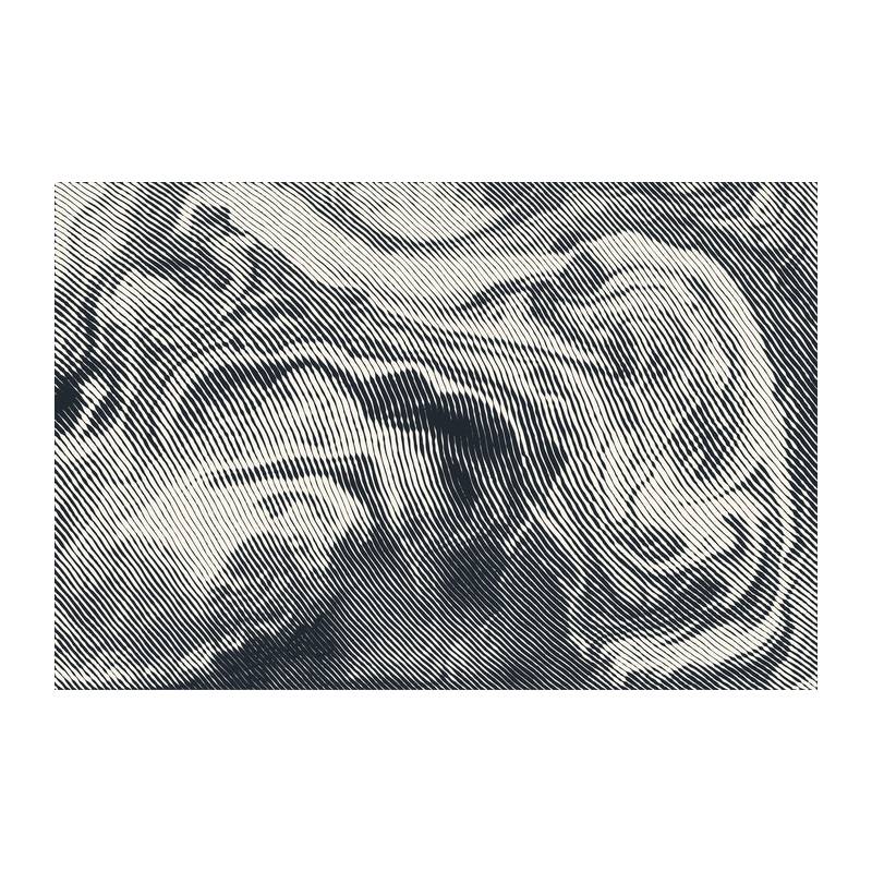 Fototapeta Abstract Halftone Background, Retro Engraving Style.