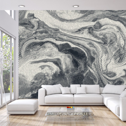 Fototapeta Abstract Halftone Background, Retro Engraving Style.