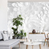 Fototapeta Beautiful, Elegant Paper Flower In The Style Of Hand-Made On A White Wall. 3D , 3D Rendering.
