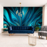 Fototapeta Bright Background With A Volumetric Pattern And Print. 3D , 3D Rendering.