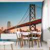 Fototapeta San Francisco Skyline With Oakland Bay Bridge At Sunset, California, Usa