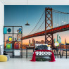 Fototapeta San Francisco Skyline With Oakland Bay Bridge At Sunset, California, Usa