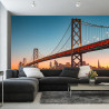 Fototapeta San Francisco Skyline With Oakland Bay Bridge At Sunset, California, Usa