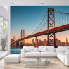 Fototapeta San Francisco Skyline With Oakland Bay Bridge At Sunset, California, Usa