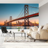 Fototapeta San Francisco Skyline With Oakland Bay Bridge At Sunset, California, Usa