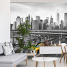 Fototapeta Taxi Crossing Brooklyn Bridge