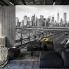 Fototapeta Taxi Crossing Brooklyn Bridge