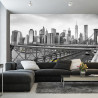 Fototapeta Taxi Crossing Brooklyn Bridge