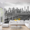 Fototapeta Taxi Crossing Brooklyn Bridge