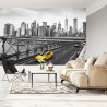 Fototapeta Taxi Crossing Brooklyn Bridge
