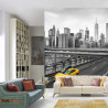 Fototapeta Taxi Crossing Brooklyn Bridge