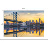 Fototapeta Philadelphia Sunset Skyline Refection