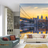 Fototapeta Philadelphia Sunset Skyline Refection