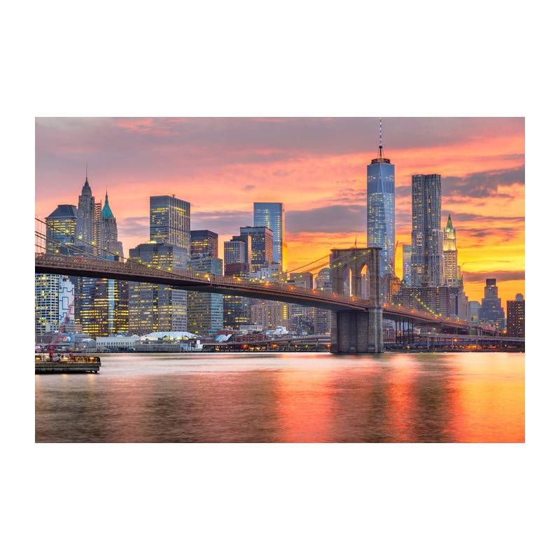 Fototapeta Lower Manhattan Skyline And Brooklyn Bridge
