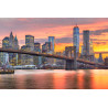 Fototapeta Lower Manhattan Skyline And Brooklyn Bridge