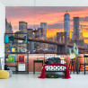 Fototapeta Lower Manhattan Skyline And Brooklyn Bridge