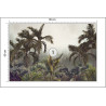Fototapeta Tropical Trees And Leaves For Digital Printing Wallpaper, Custom Design Wallpaper - 3D