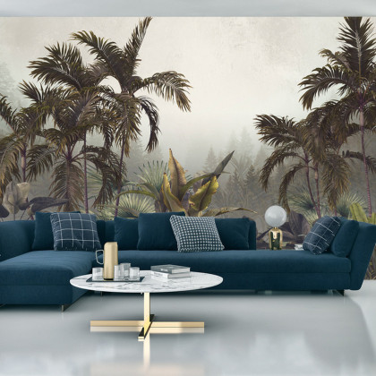 Fototapeta Tropical Trees And Leaves For Digital Printing Wallpaper, Custom Design Wallpaper - 3D