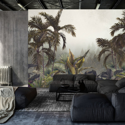 Fototapeta Tropical Trees And Leaves For Digital Printing Wallpaper, Custom Design Wallpaper - 3D