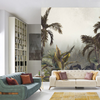 Fototapeta Tropical Trees And Leaves For Digital Printing Wallpaper, Custom Design Wallpaper - 3D