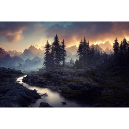 Fototapeta Breathtaking Nature Mountain Landscape, 3D