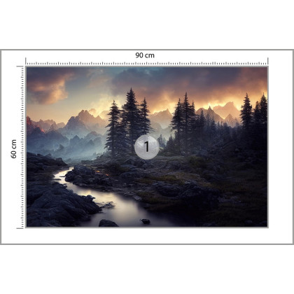 Fototapeta Breathtaking Nature Mountain Landscape, 3D